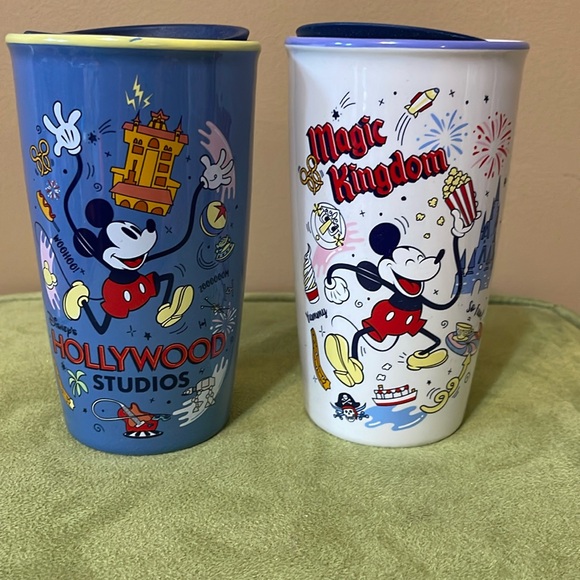 Disney Other - 2 Disney Starbucks 16oz Hot Mugs Magic Kingdom and Hollywood Studios